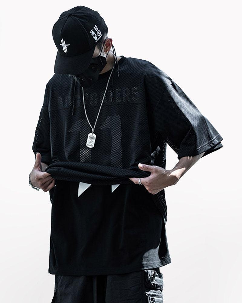 Fake Two-piece Mesh Techwear T-Shirt