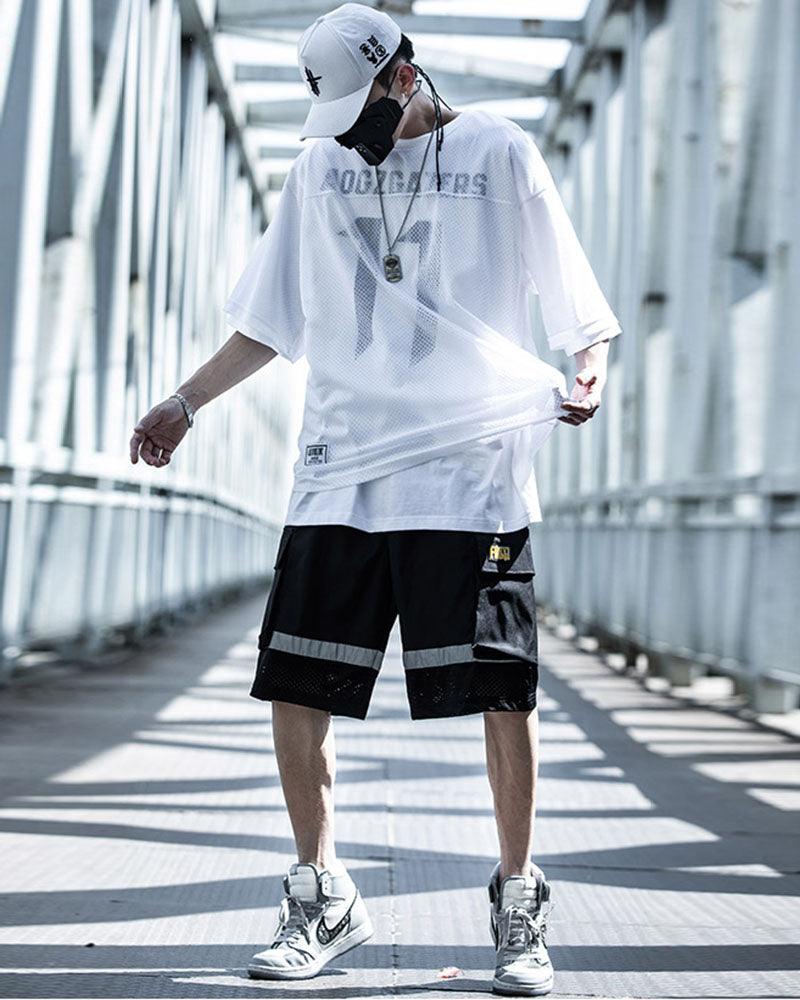 Fake Two-piece Mesh Techwear T-Shirt