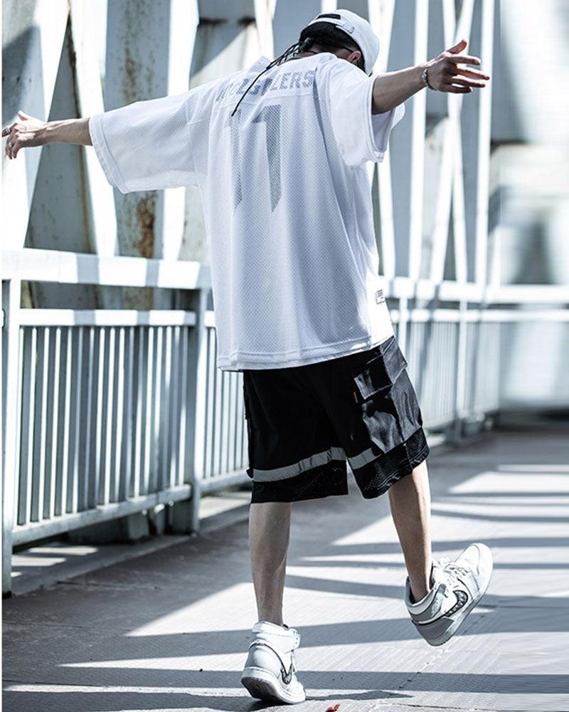 Fake Two-piece Mesh Techwear T-Shirt