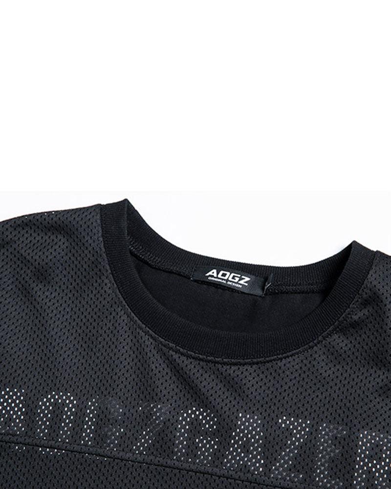 Fake Two-piece Mesh Techwear T-Shirt