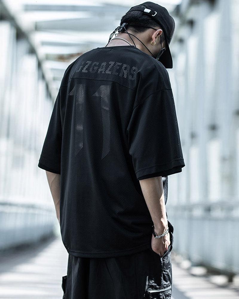 Fake Two-piece Mesh Techwear T-Shirt