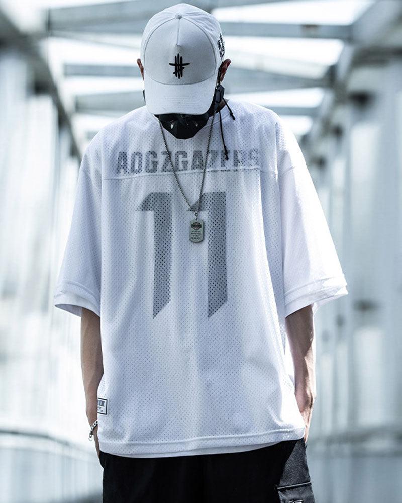 Fake Two-piece Mesh Techwear T-Shirt
