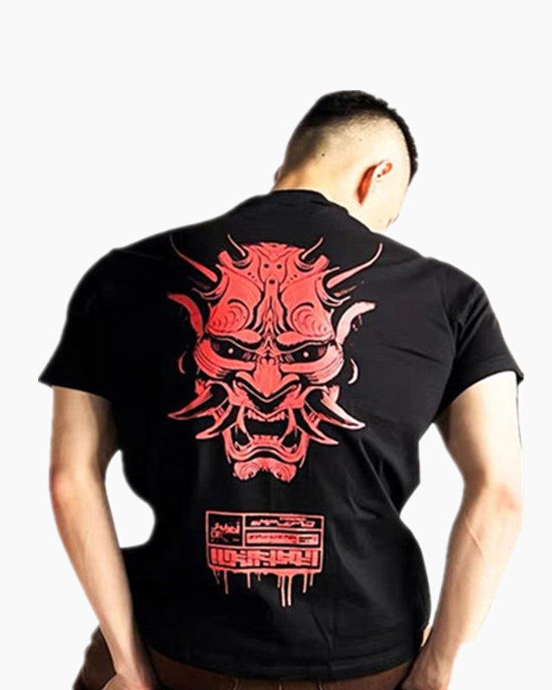 Streetwear Ninja Oni Graphic T-Shirt