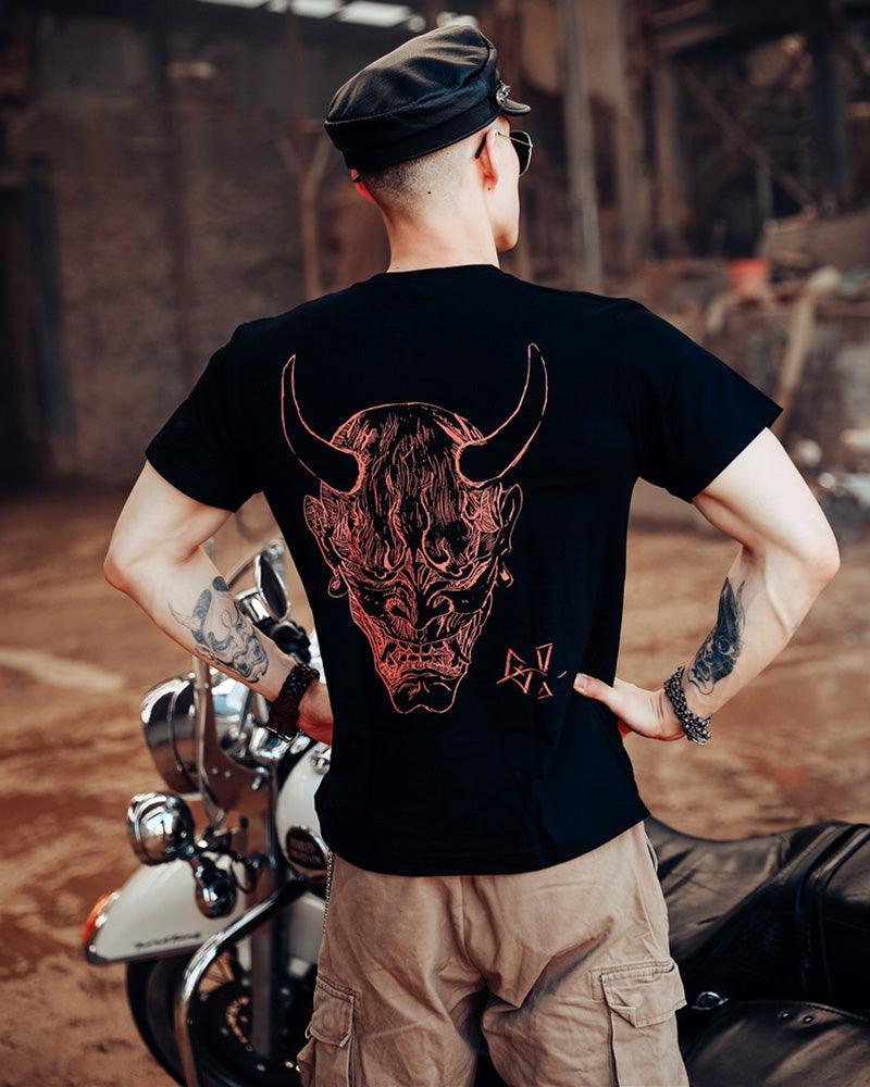 Streetwear Ninja Oni Graphic T-Shirt