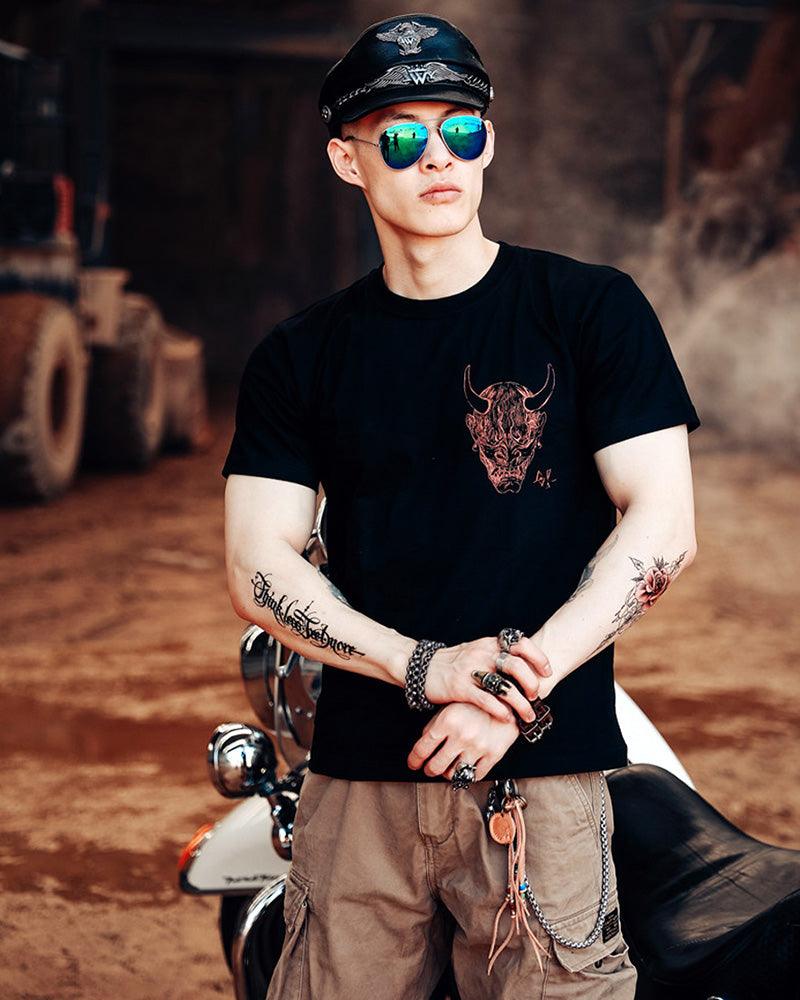 Streetwear Ninja Oni Graphic T-Shirt