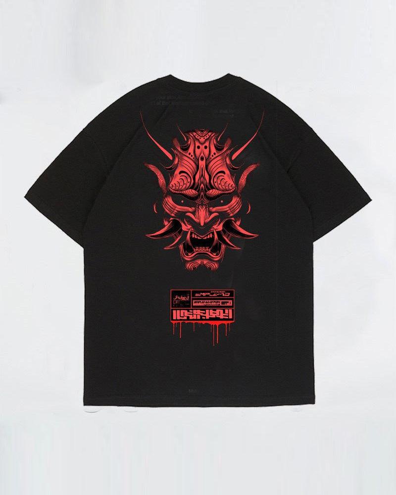 Streetwear Ninja Oni Graphic T-Shirt