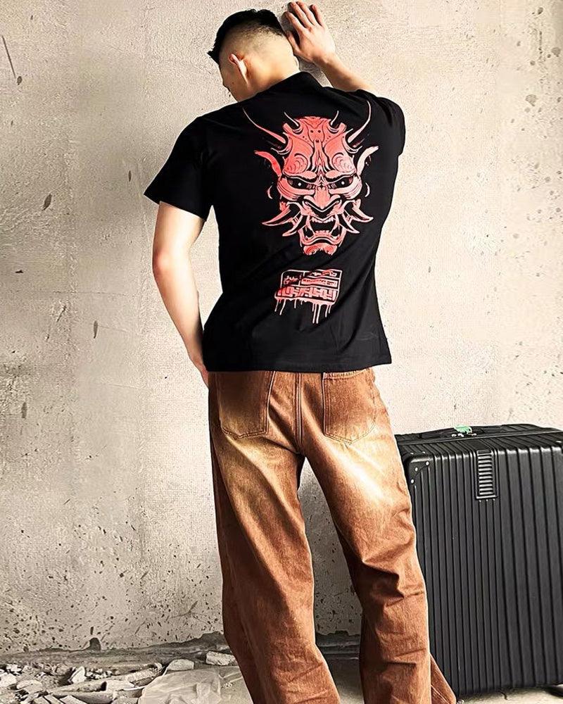 Streetwear Ninja Oni Graphic T-Shirt