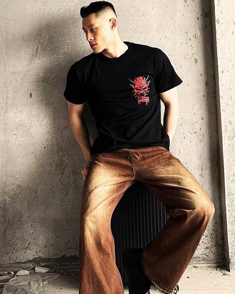 Streetwear Ninja Oni Graphic T-Shirt