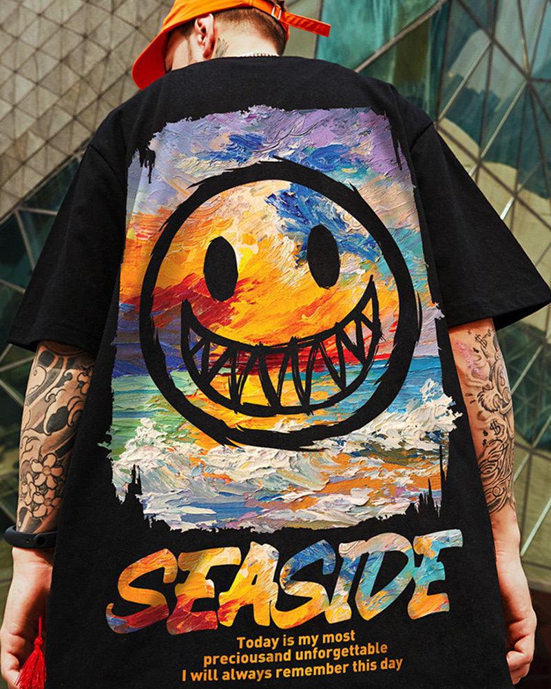 Oversize Streetwear Grimace Graphic T-Shirt