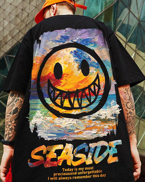 Oversize Streetwear Grimace Graphic T-Shirt