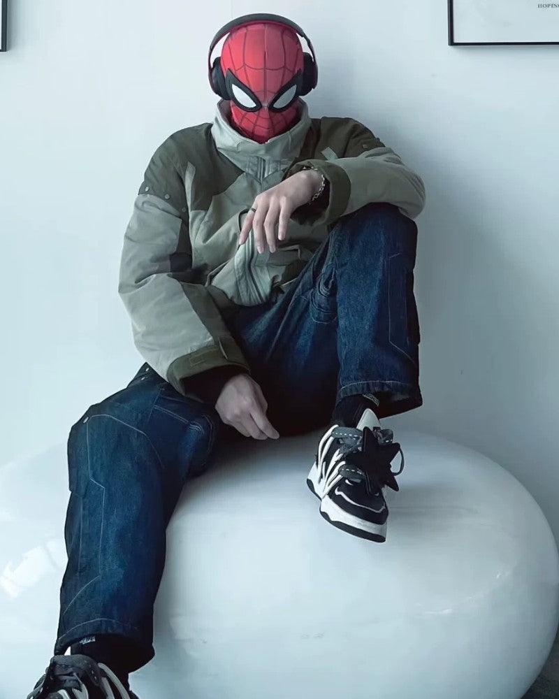 XIPHEVIL Cyberpunk Outfits Heavy Mecha Baggy Unisex Jeans