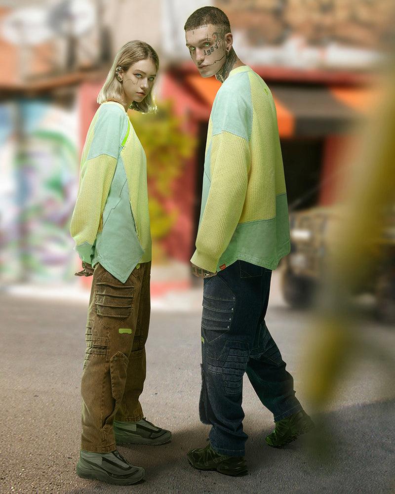 XIPHEVIL Cyberpunk Outfits Heavy Mecha Baggy Unisex Jeans