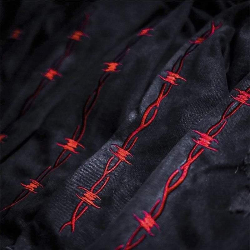 Techwear Harajuku Horns Denim Jacket