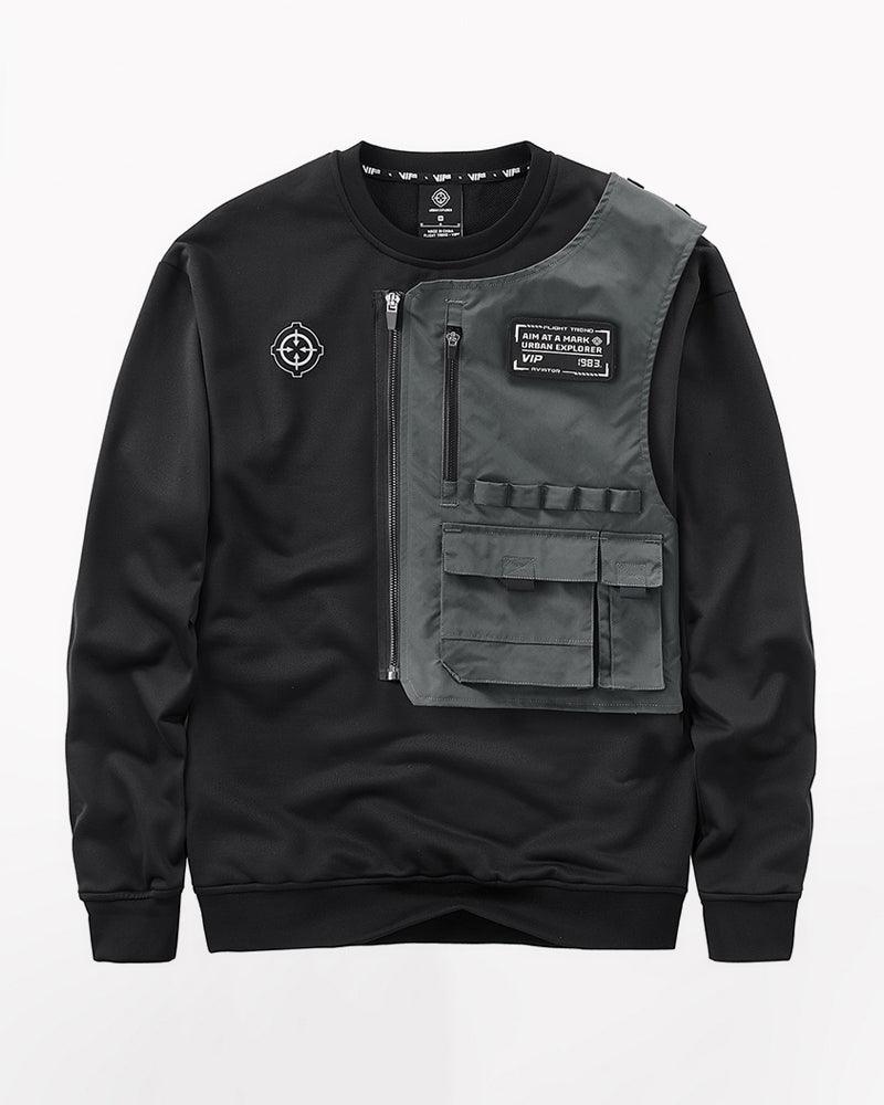 Techwear Fake Two-piece Tactical Sweatshirt