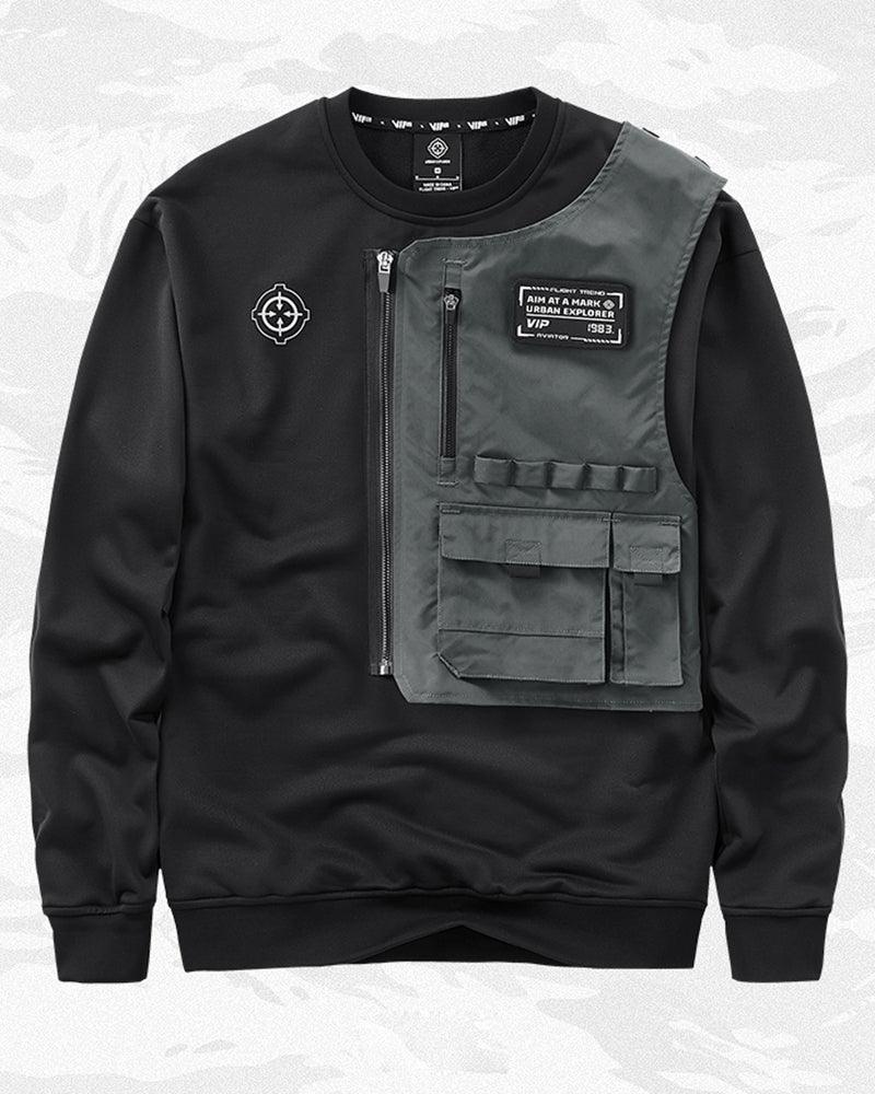 Techwear Fake Two-piece Tactical Sweatshirt