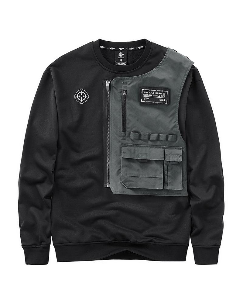 Techwear Fake Two-piece Tactical Sweatshirt