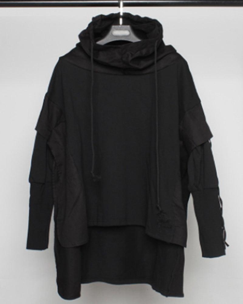 Futuristic Streetwear Ninja Cape Hoodie