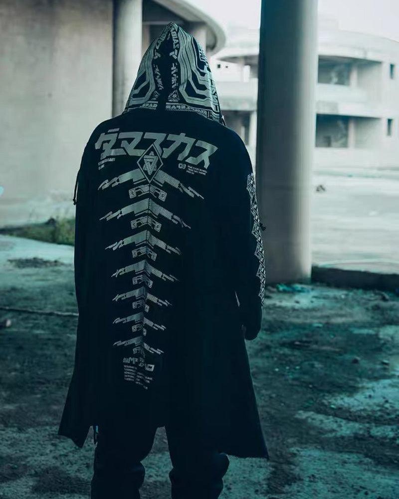 Cyberpunk Futuristic Dark Long Coat