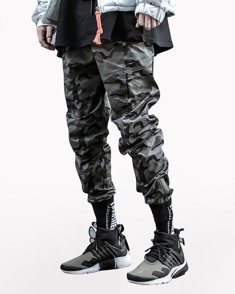 Techwear Slim Camo Cargo Pants