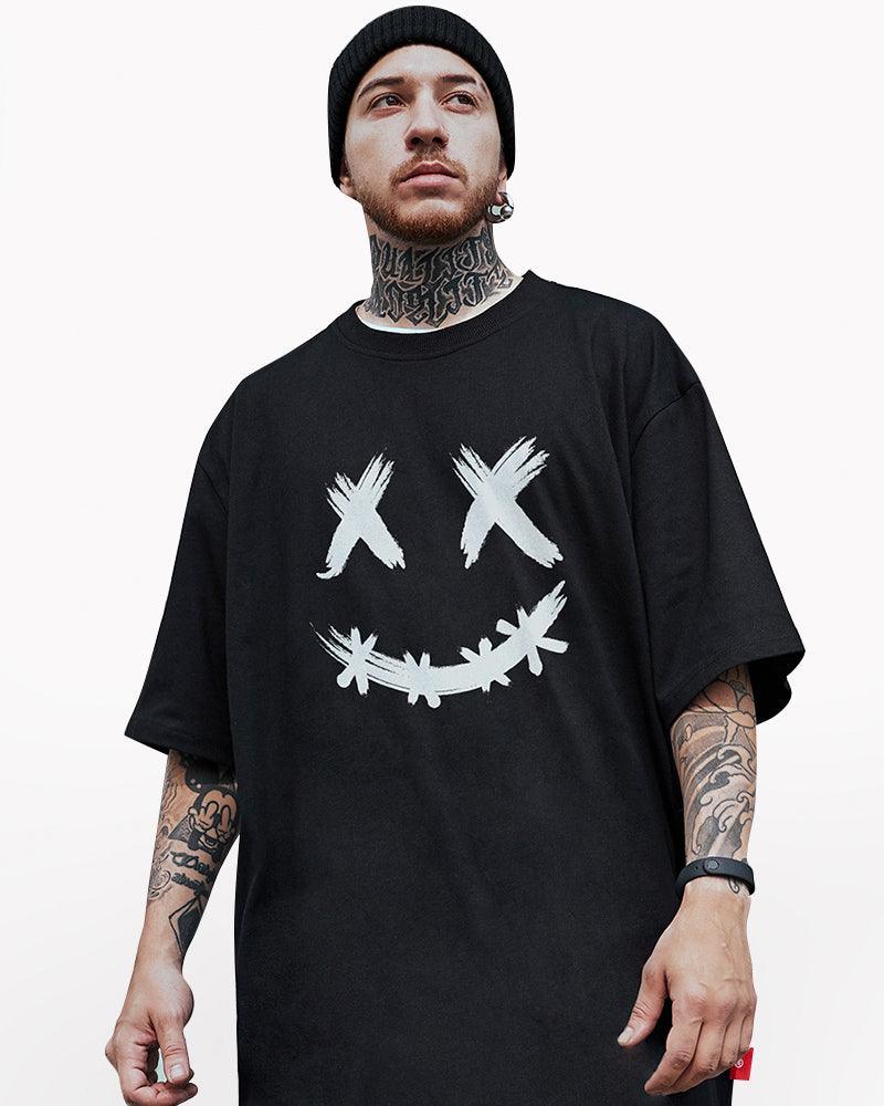 Oversize Streetwear Smiley Graphic T-Shirt