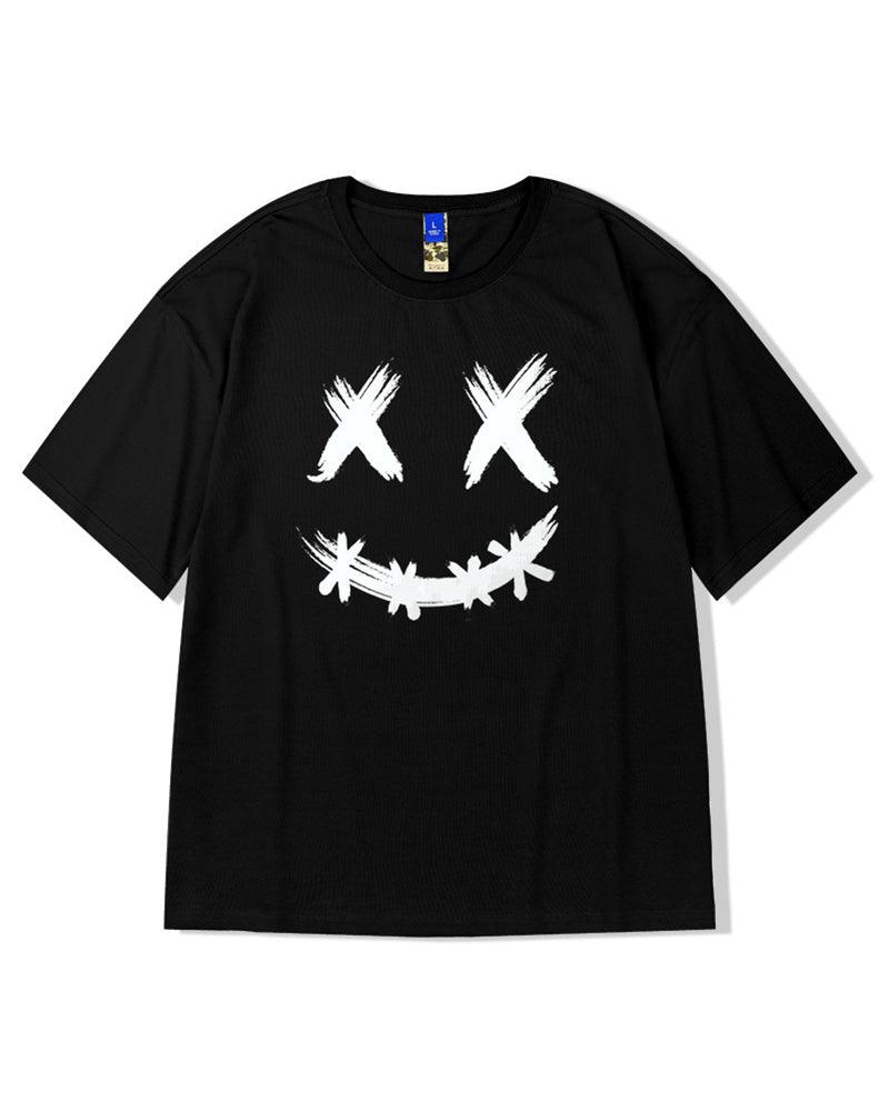 Oversize Streetwear Smiley Graphic T-Shirt