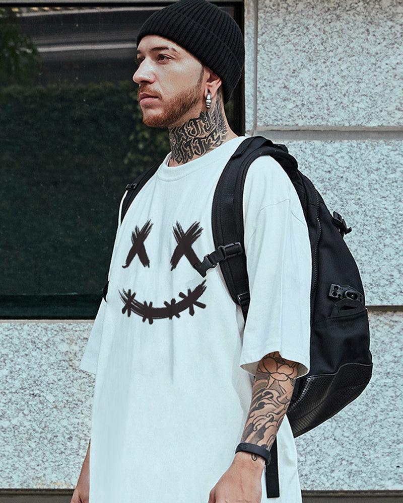 Oversize Streetwear Smiley Graphic T-Shirt