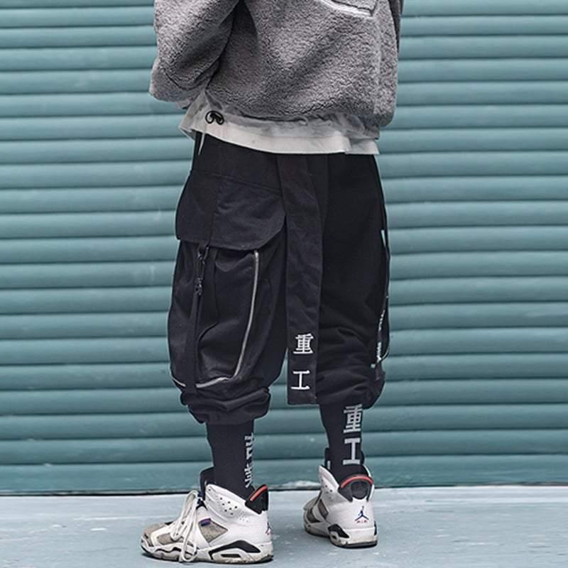 Ninja Techwear Black Cargo Pants