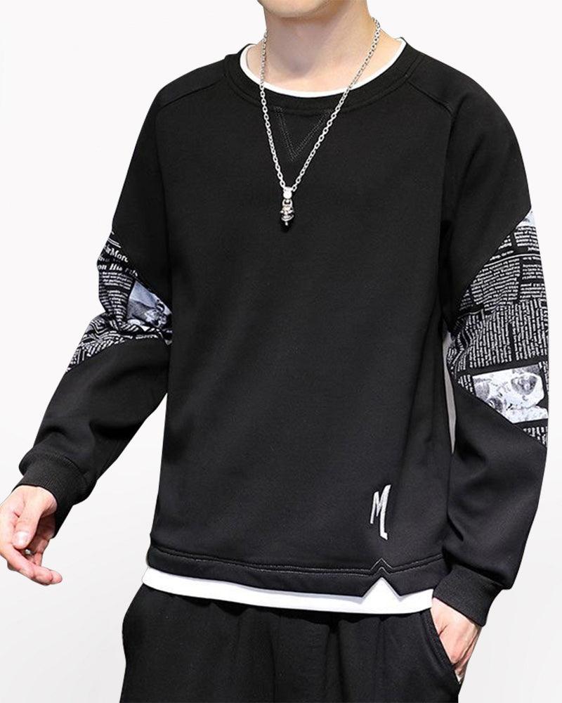 Streetwear Two-Way Crewneck Sweatshirt