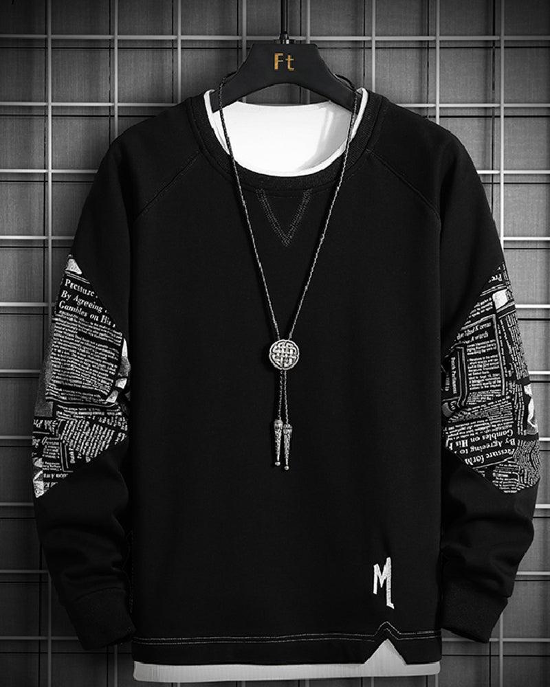 Streetwear Two-Way Crewneck Sweatshirt