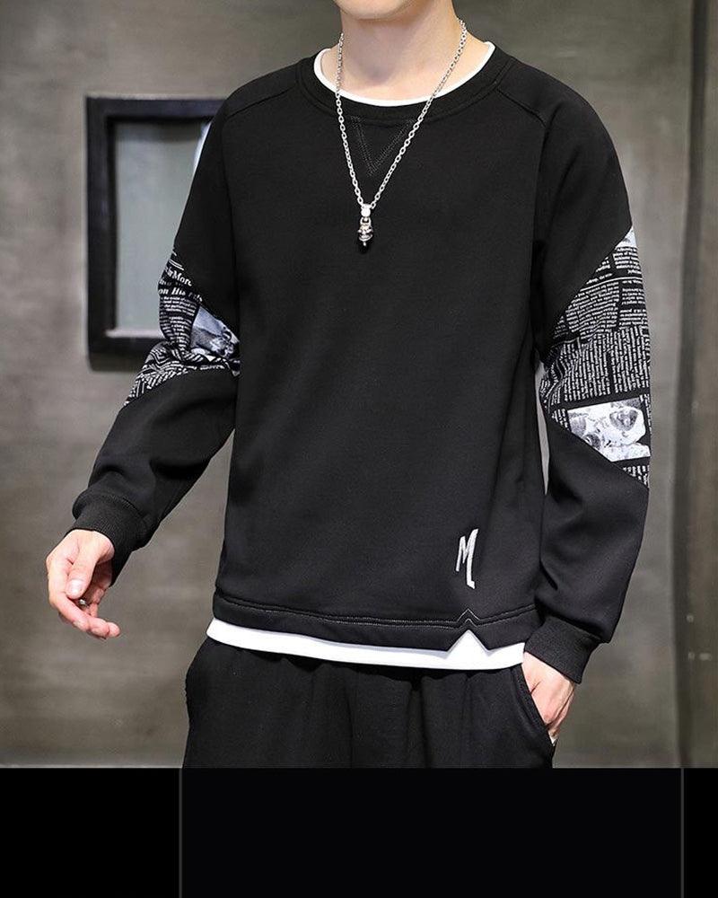Streetwear Two-Way Crewneck Sweatshirt