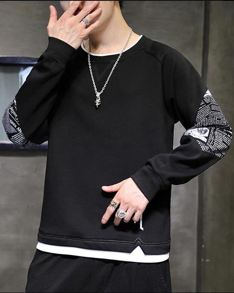 Streetwear Two-Way Crewneck Sweatshirt