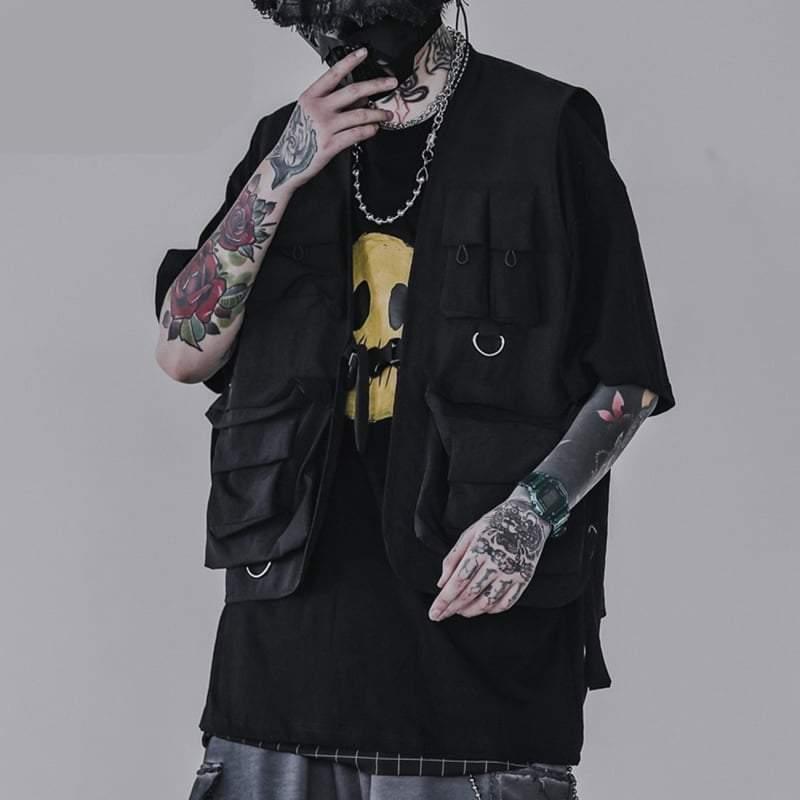 Streetwear Cargo Utility Vest