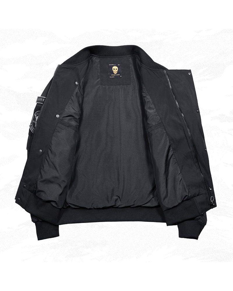 Techwear Skull Black Bomber Cyberpunk Jacket