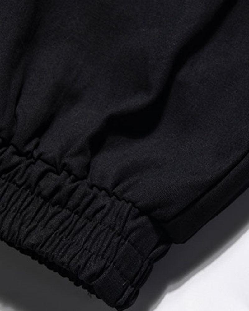 Techwear Street Style Cargo Black Pants