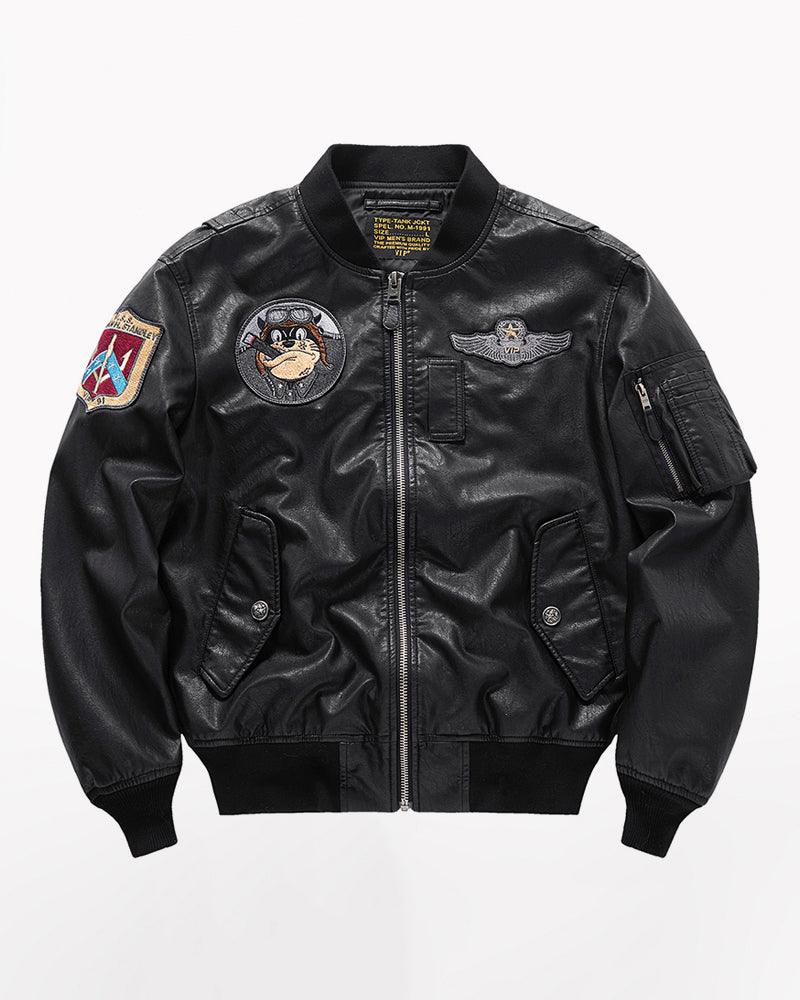Techwear PU Bomber Jacket