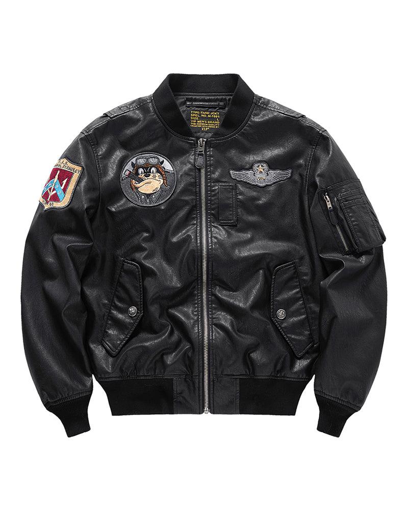 Techwear PU Bomber Jacket