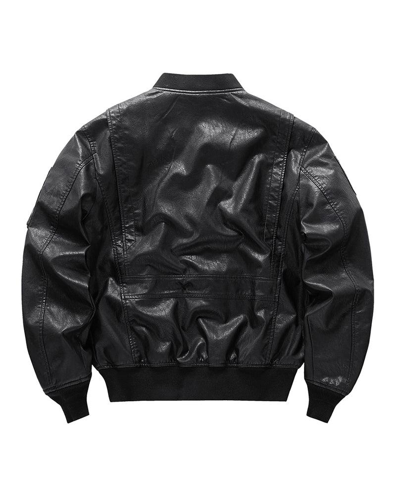 Techwear PU Bomber Jacket