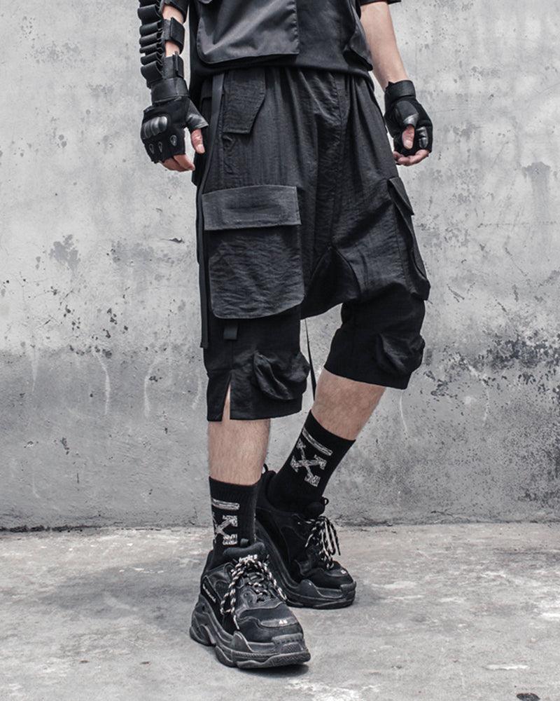 Ninja Techwear Long Cargo Shorts