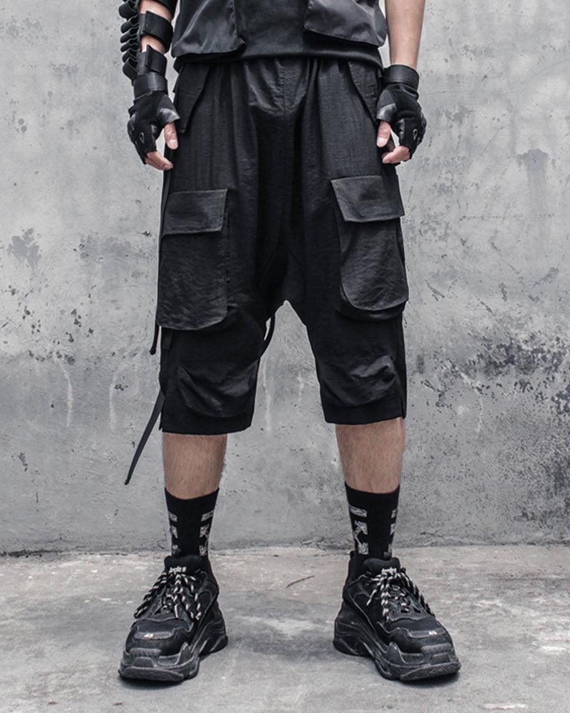 Ninja Techwear Long Cargo Shorts