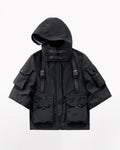 Techwear Futuristic Short Sleeve Hooded Jacket