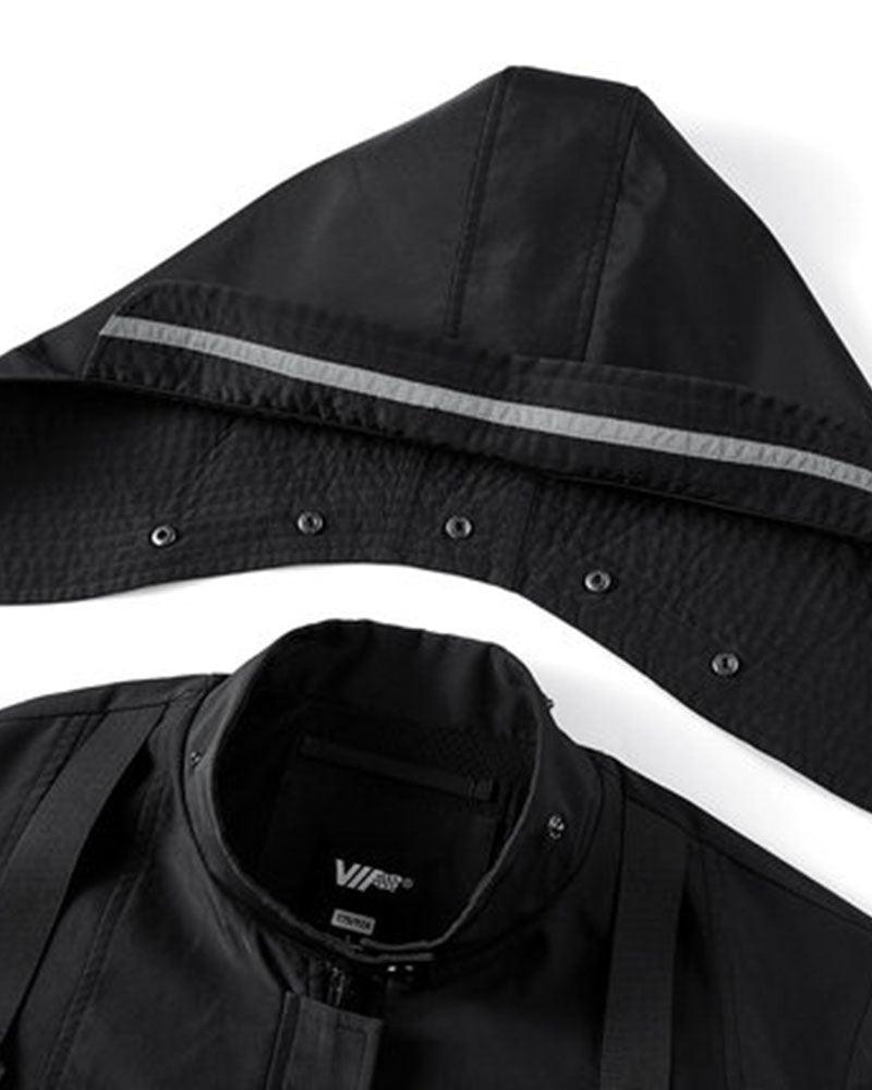 Techwear Futuristic Short Sleeve Hooded Jacket
