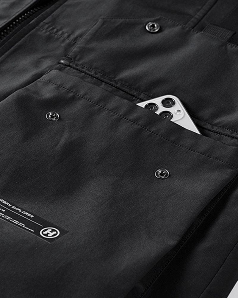 Techwear Futuristic Short Sleeve Hooded Jacket