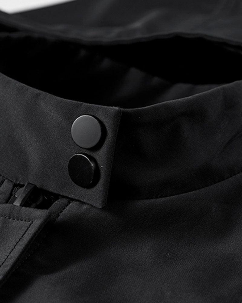 Techwear Futuristic Short Sleeve Hooded Jacket