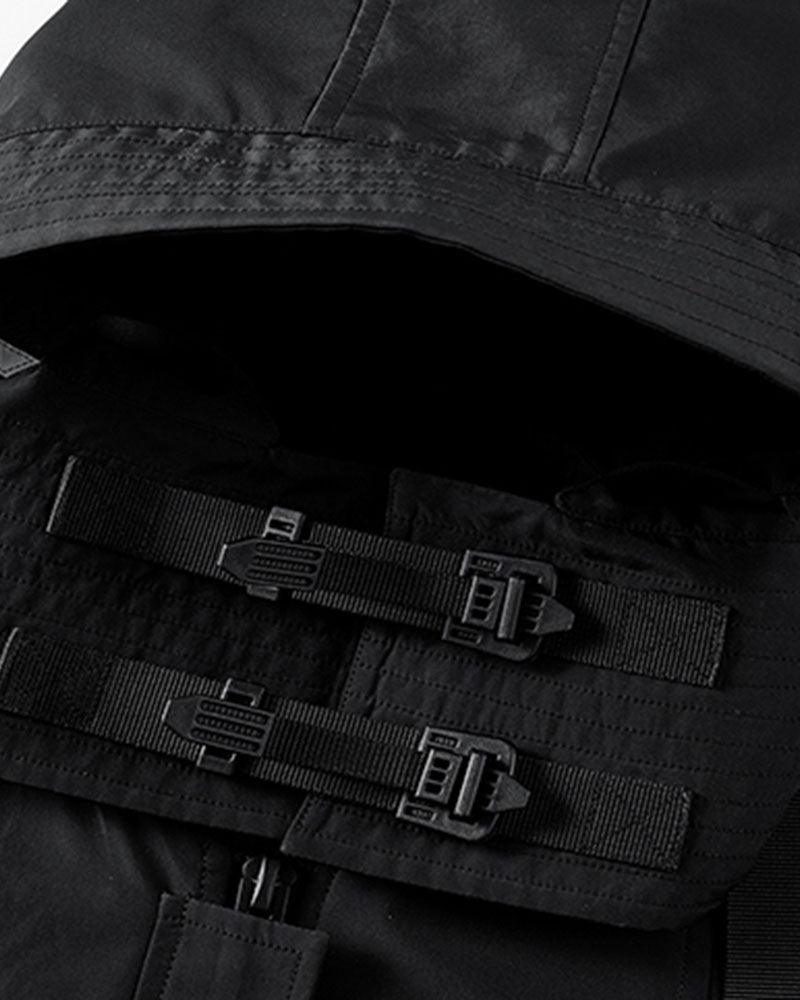 Techwear Futuristic Short Sleeve Hooded Jacket