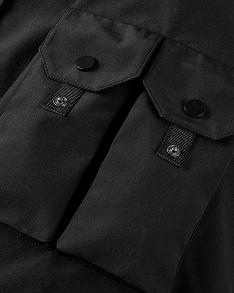 Techwear Futuristic Short Sleeve Hooded Jacket