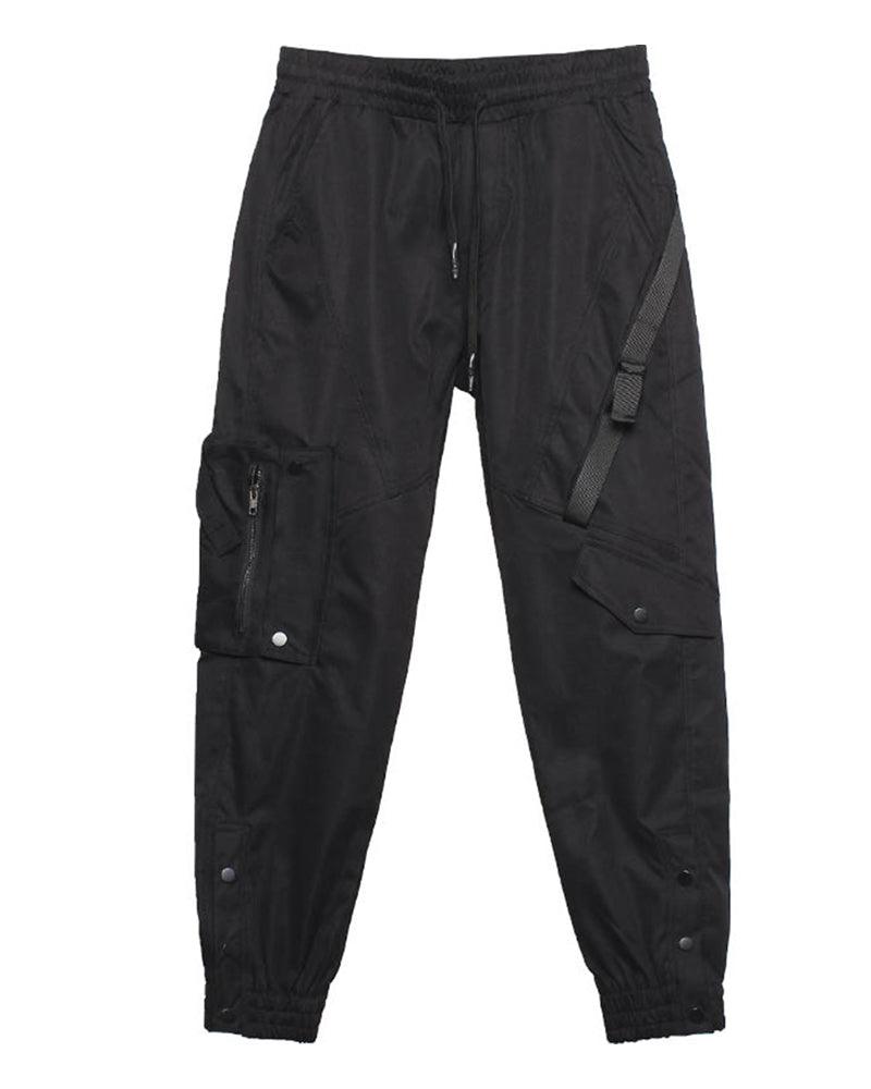Ninja Techwear Black Slim Cargo Pants