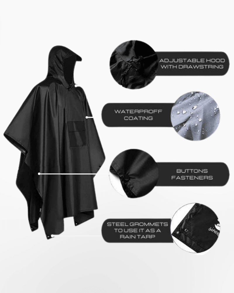 Techwear Multi Use Outwear Rain Poncho