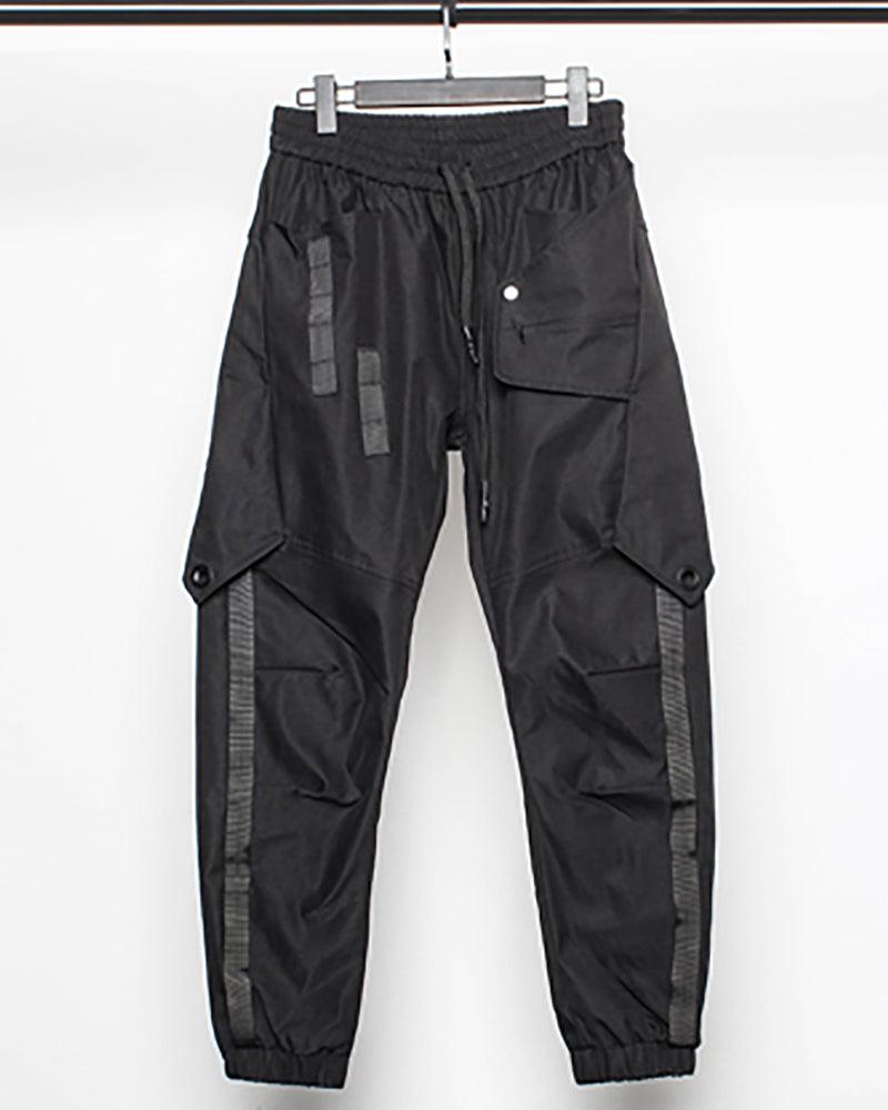 Samurai Functional Patchwork Black Cargo Pants