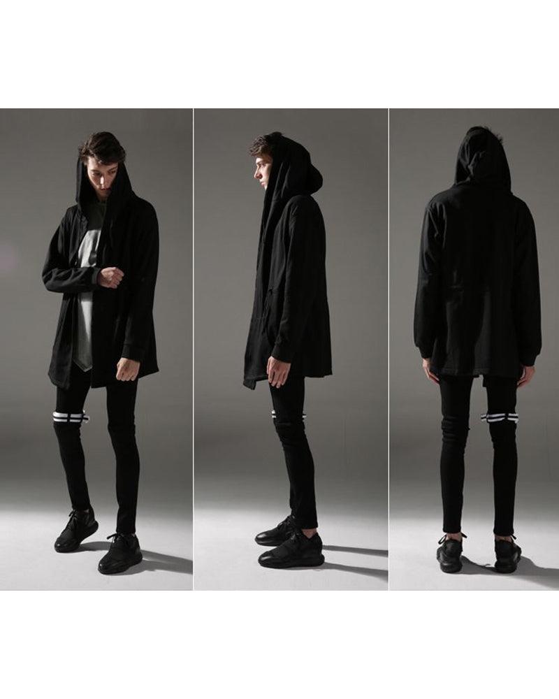 Ninja Costume Techwear Black Hooded Cloak