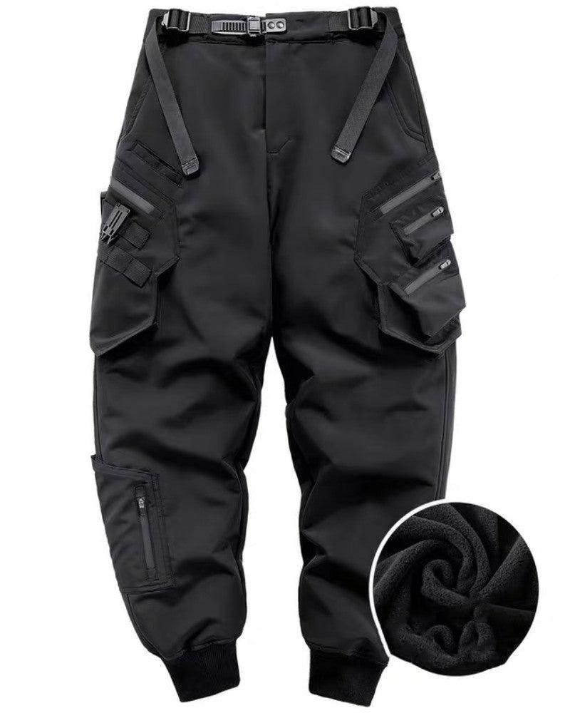 Techwear Airborne Multi-Pocket Black Cargo Pants